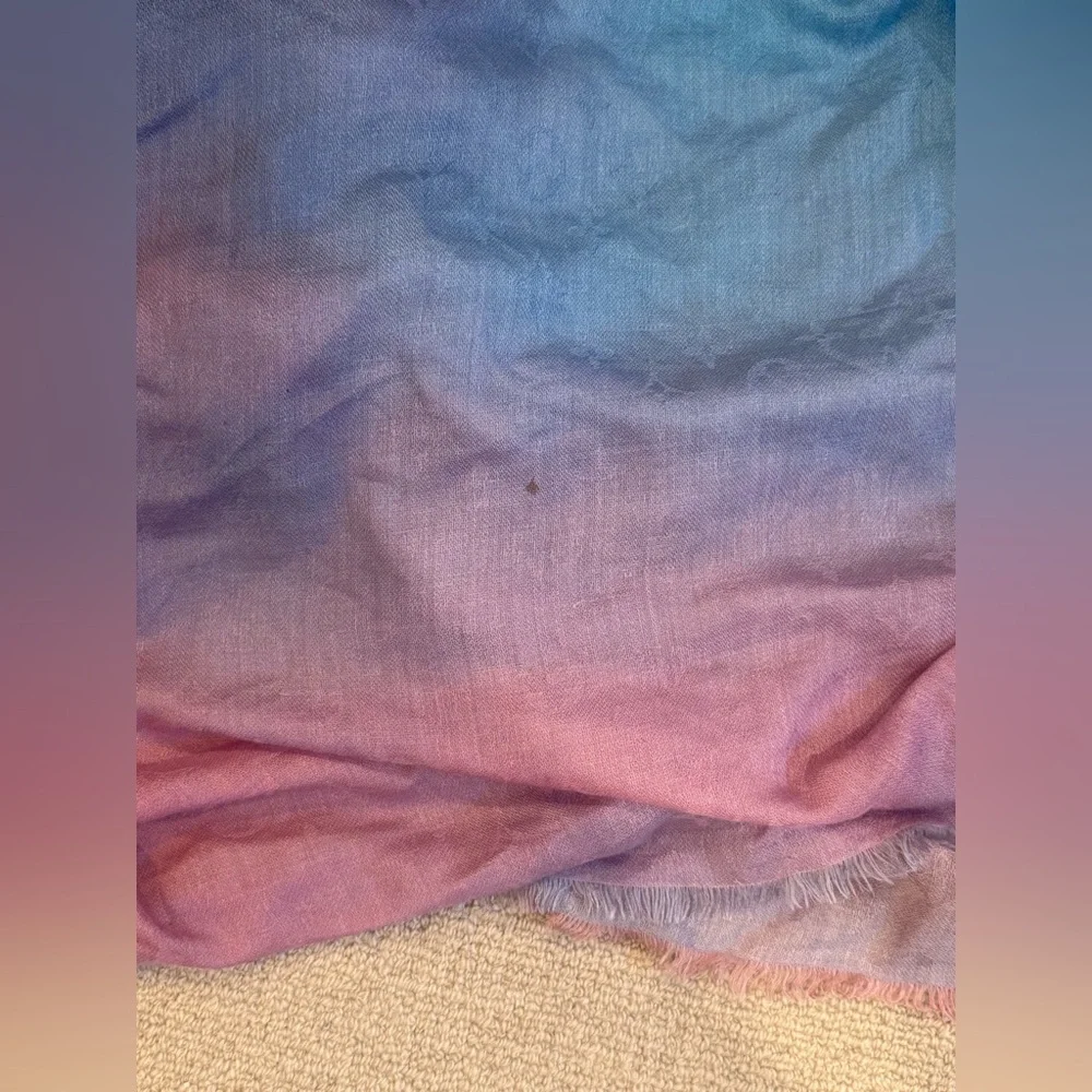 ***SOLD*** Louis Vuitton X Alex Israel Pink Blue Ombré Gradient Shawl - Picture 3 of 6